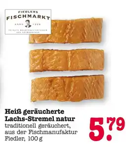 E-Center Fiedlers fischmarkt heiß geräucherte lachs-stremel natur Angebot