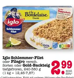 E-Center Iglo schlemmer-filet Angebot