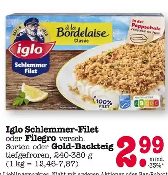 E-Center Iglo schlemmer-filet Angebot