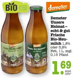 E-Center Demeter frische bio-heumilch fettarm 1,8% Angebot