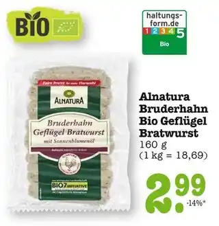 E-Center Alnatura bruderhahn bio geflügel bratwurst Angebot