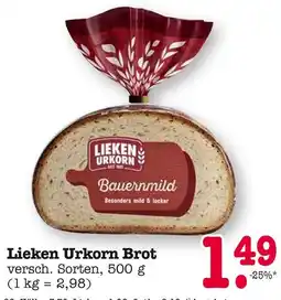 E-Center Lieken urkorn brot Angebot