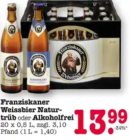 E-Center Franziskaner weissbier naturtrüb Angebot