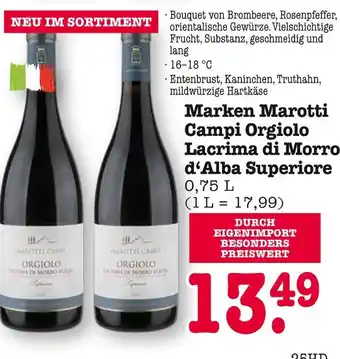 E-Center Marotti campi orgiolo lacrima di morro d'alba superiore Angebot