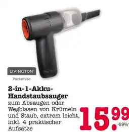 E-Center Livington 2-in-1-akku-handstaubsauger Angebot