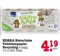 E-Center Edeka naturliebe toilettenpapier recycling Angebot