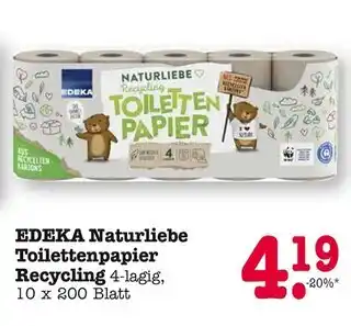 E-Center Edeka naturliebe toilettenpapier recycling Angebot