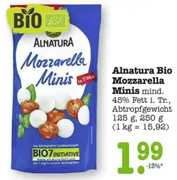 E-Center Alnatura bio mozzarella minis Angebot