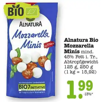 E-Center Alnatura bio mozzarella minis Angebot