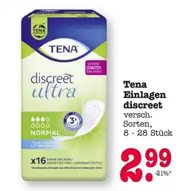 E-Center Tena einlagen discreet Angebot