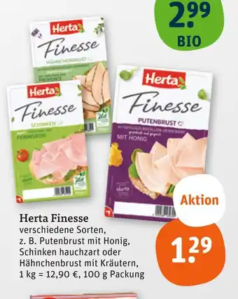 tegut Herta finesse putenbrust mit honig Angebot