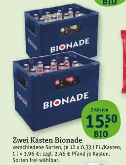 tegut Bionade zwei kästen bionade Angebot