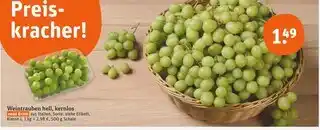 tegut Weintrauben hell, kernlos Angebot