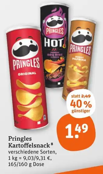 tegut Pringles kartoffelsnack original Angebot