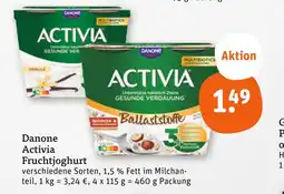 tegut Danone activia fruchtjoghurt Angebot