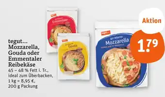tegut Tegut... mozzarella reibekäse Angebot