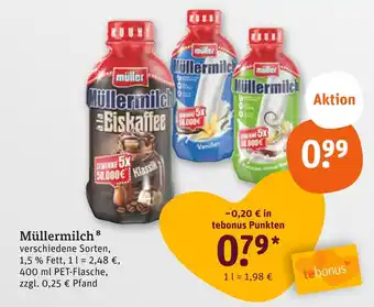 tegut Müllermilch müllermilch à la eiskaffee Angebot