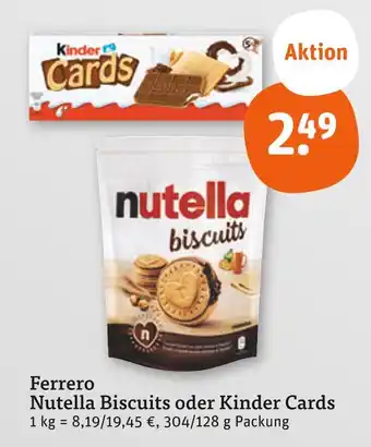tegut Ferrero nutella biscuits Angebot
