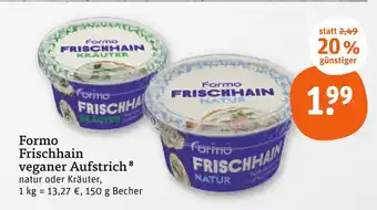 tegut Formo frischhain kräuter veganer aufstrich Angebot