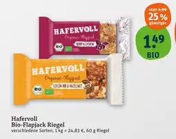 tegut Hafervoll bio-flapjack riegel berry & cashew Angebot