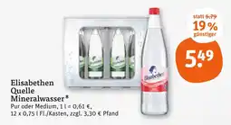 tegut Elisabethen quelle mineralwasser pur Angebot