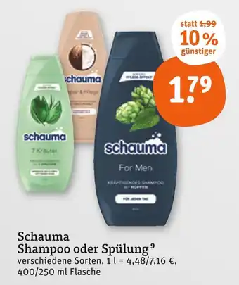 tegut Schauma shampoo 7 kräuter Angebot