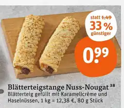 tegut Blätterteigstange nuss-nougat Angebot