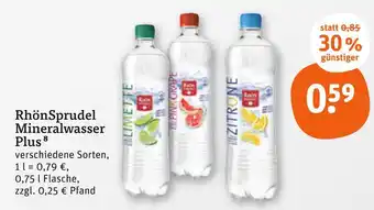 tegut Rhönsprudel mineralwasser plus limette Angebot