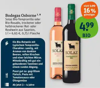 tegut Bodegas osborne solaz bio-tempranillo Angebot