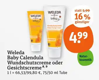 tegut Weleda baby calendula wundschutzcreme Angebot