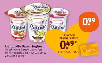 tegut Bauer der große bauer joghurt Angebot