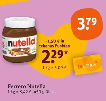 tegut Ferrero nutella Angebot