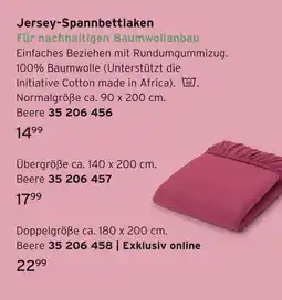 Tchibo Jersey-spannbettlaken Angebot