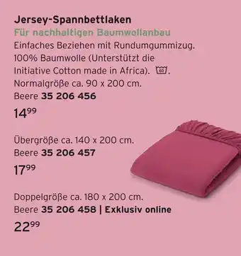 Tchibo Jersey-spannbettlaken Angebot