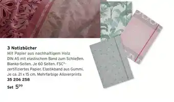 Tchibo Notizbuch mehrfarbig alloverprints Angebot