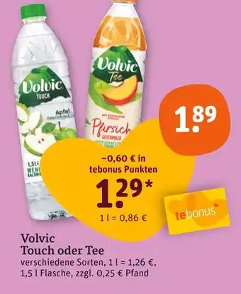 tegut Volvic touch apfel Angebot
