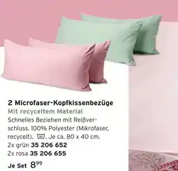 Tchibo 2 microfaser-kopfkissenbezüge Angebot