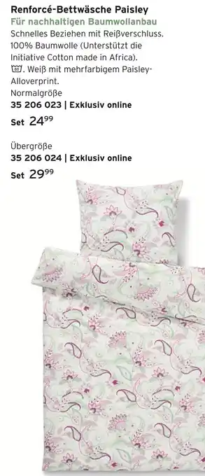 Tchibo Renforcé-bettwäsche paisley Angebot
