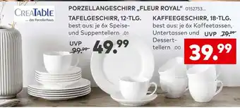 porta Creatable porzellan tafelgeschirr 'fleur royal', 12-tlg Angebot