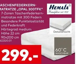 porta Hemafa taschenfederkernmatratze opal 300tfk Angebot