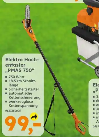 Globus Baumarkt Elektro hochentaster pmas 750 Angebot