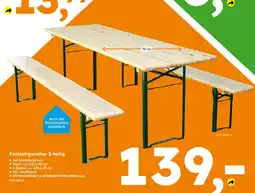 Globus Baumarkt Festzeltgarnitur 3-teilig Angebot