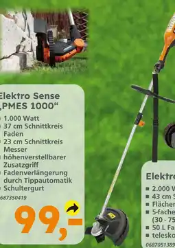 Globus Baumarkt Elektro sense pmes 1000 Angebot