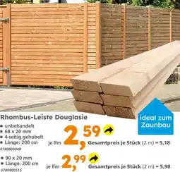 Globus Baumarkt Rhombus-leiste douglasie Angebot