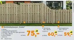 Globus Baumarkt Sichtschutzzaun „fulda“ Angebot