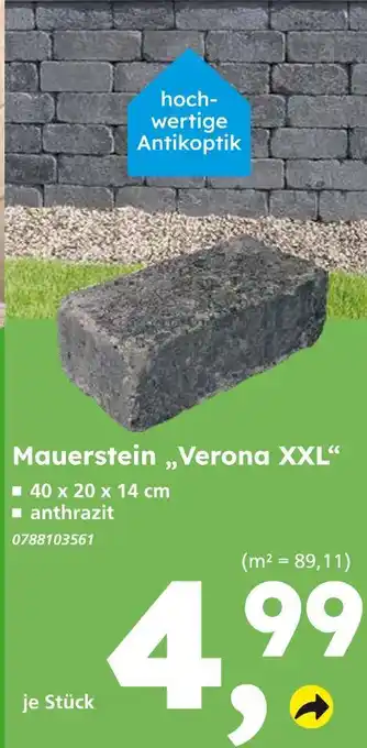 Globus Baumarkt Mauerstein „verona xxl“ Angebot