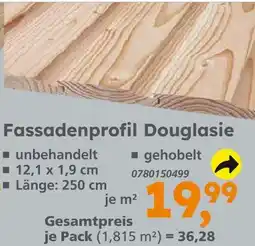 Globus Baumarkt Fassadenprofil douglasie Angebot