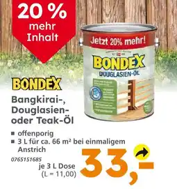Globus Baumarkt Bondex bangkirai-, douglasien- oder teak-öl Angebot