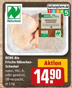 REWE Rewe bio hähnchen- schenkel Angebot
