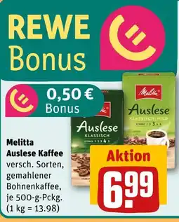 REWE Melitta auslese kaffee Angebot